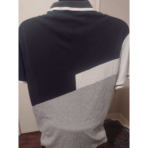 Polo Ralph Lauren Polo Shirt Men's Classic Fit XL Gray Black White Colorblock - Picture 7 of 12